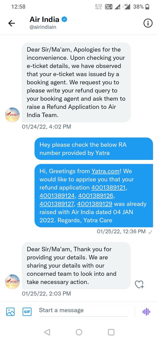 Shriram__V's tweet photo. @airindiain No response from Air India support, have provided all the details asked for, please help. @airindiain https://t.co/c2nfqvKzLo