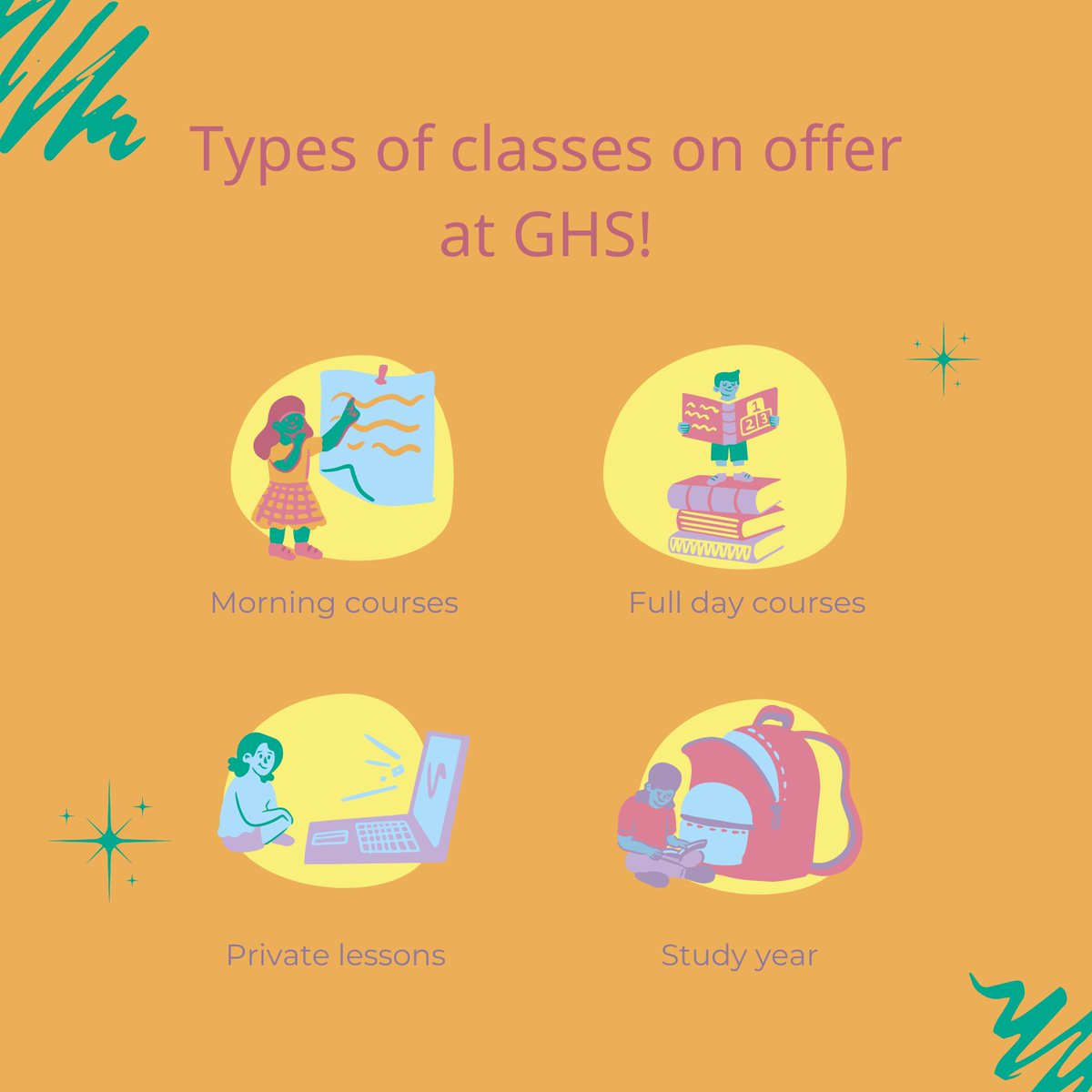 Flexible learning - the four types of learning programmes available with us at GHS are below!

Find out more on ghs.co.za

#studyenglish #goodhopestudies #ghs #Englishlanguage #capetown #southafrica