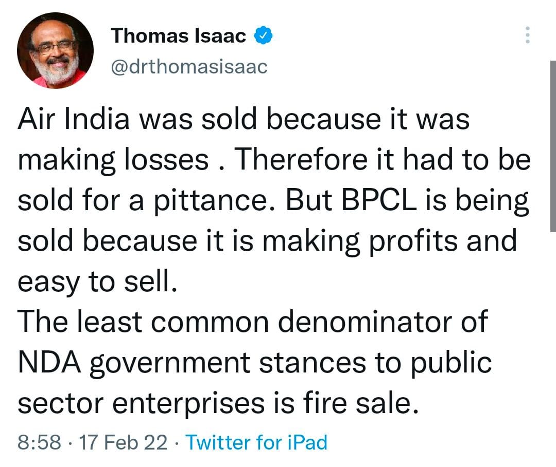 Neelambaran123's tweet image. Selling spree continues without remorse #SavePSUs #StopPrivatization_SaveNation