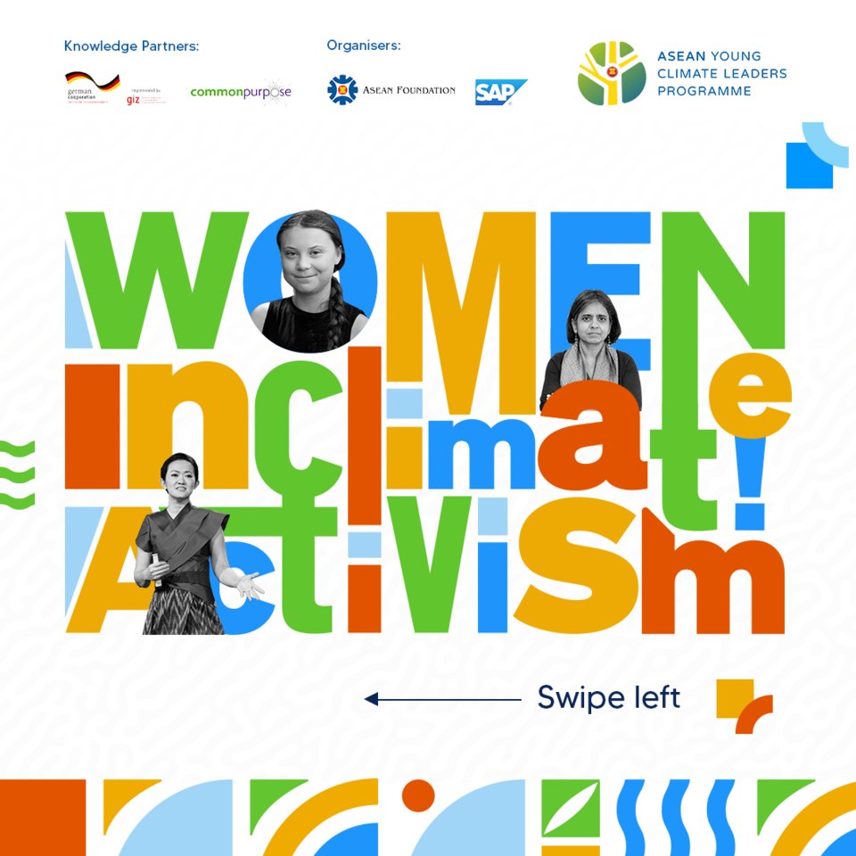aseanfoundation's tweet photo. Do you know that there have been a rising number of women joining the climate movement? Other than these gals, there are many women who have joined the climate fight in different sectors such as finance, science, law, education, diplomacy, and many more! 

#ASEANYCLP #SAP4GOOD https://t.co/CPHDWhI8J2