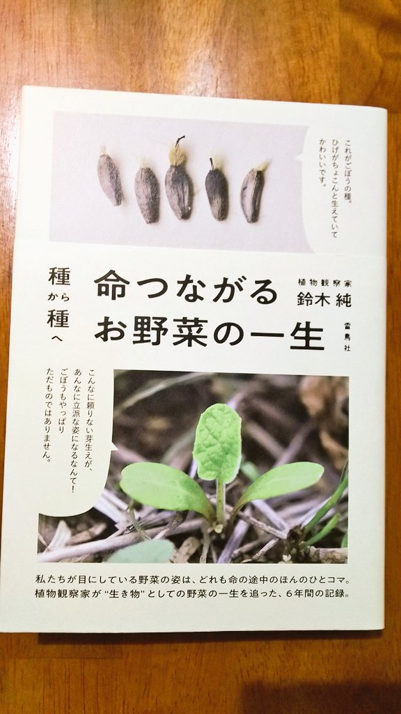 鈴木純 新刊 種から種へ 命つながるお野菜の一生 雷鳥社 発売中 Suzuki Junjun Twitter 鈴木純 新刊 種から種へ 命つながるお野菜の一生 雷鳥社 発売中 Suzuki Junjun Twitter
