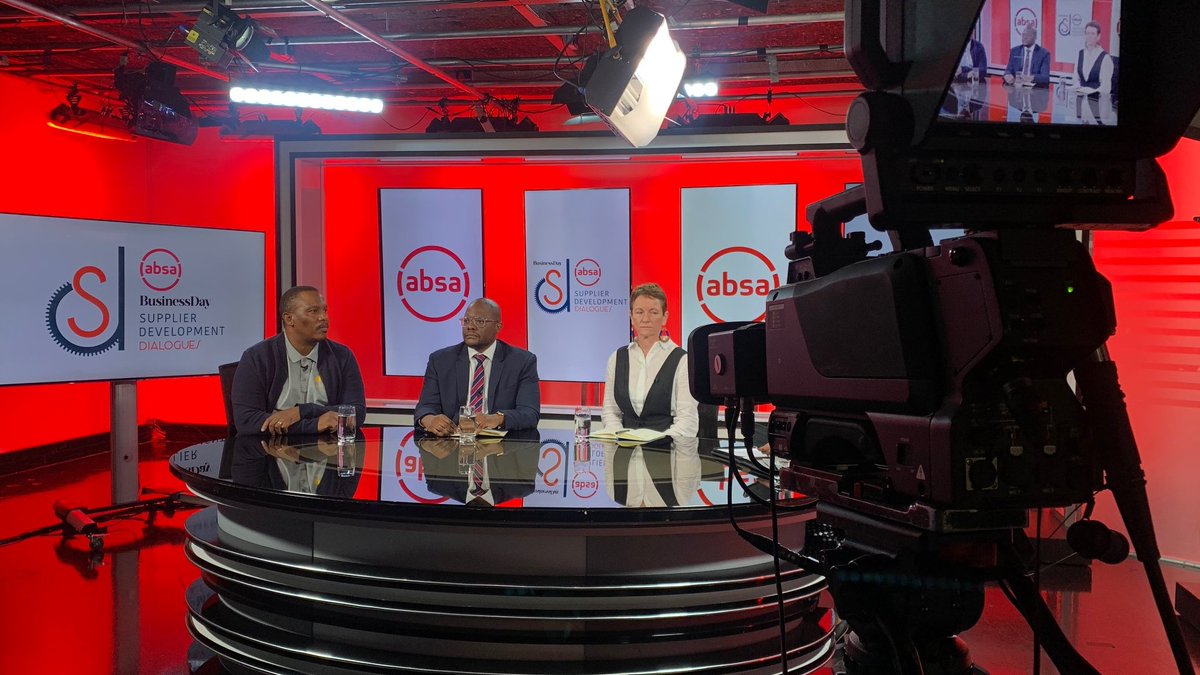 BDSupplierDev's tweet photo. We're in-studio this morning for the final wrap up of the 2021 Absa Business Day Supplier Development Dialogues. To watch the discussion, visit: https://t.co/Ag5JpbuIOu #SDAwards #supplierdevelopment https://t.co/zbBawuznJo