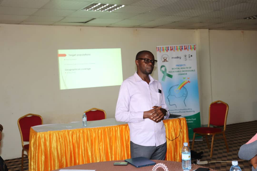 NShakeyrah's tweet photo. On 15th/02/22, GCWR incepted the Mental Health for Vulnerable Individuals Project to Wakiso District officials, DHO,CDO, Health workers and MH Partners. They pledged to support GCWR achieve the project aim and goal. 
Funding provided by MADIRO Fund administered by KBF CANADA. https://t.co/WDlN7raFmG