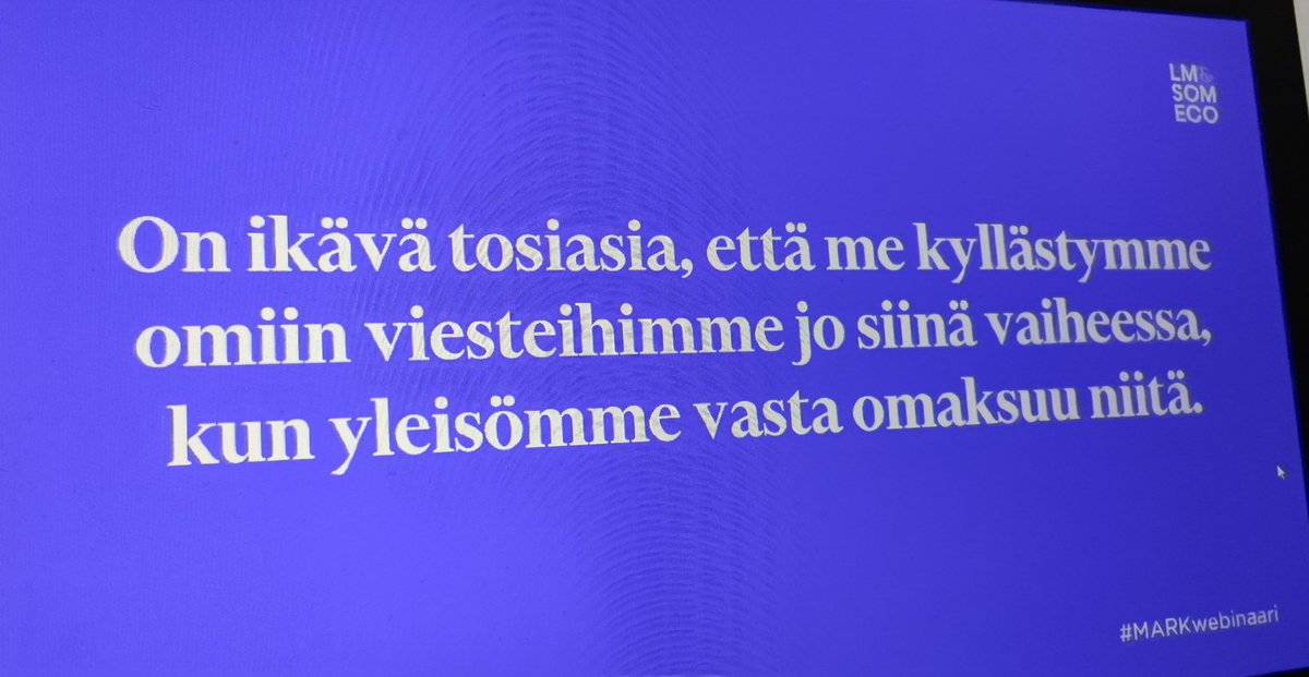 sannareuna's tweet photo. Vanha, mutta klassinen totuus: toisto, toisto, toisto. #MARKwebinaari https://t.co/5etiqKxKox