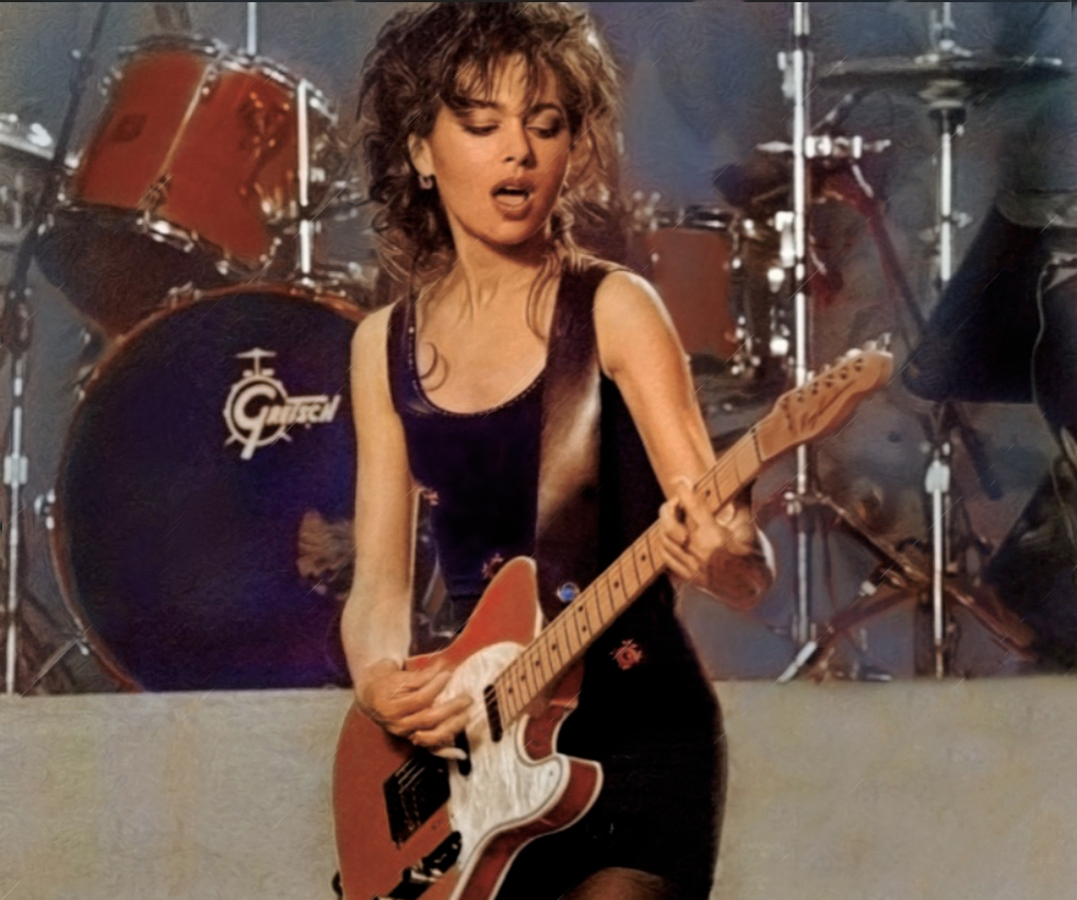 desconvencido's tweet image. Susanna Hoffs.Neural filter color, comic photoshop, selfmade fan art.. photo by Lester Cohen   #neuralfilter @SusannaHoffs #thebangles
