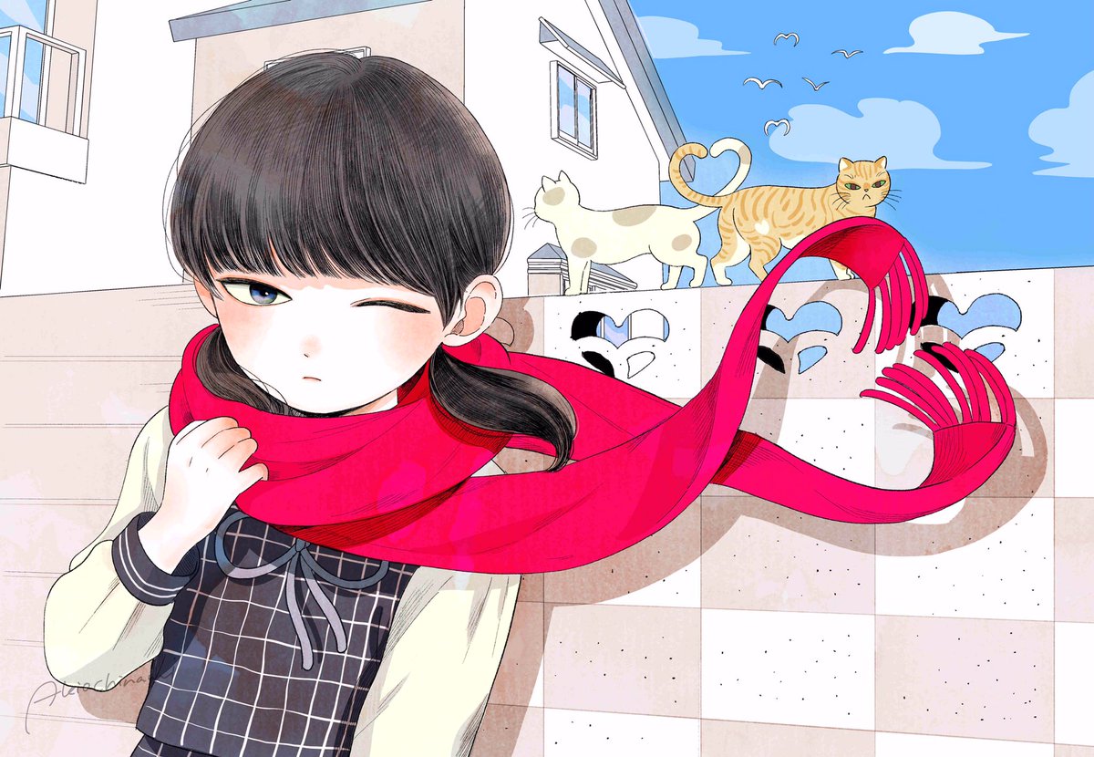 まず「日常に潜むハートやリボン」というアイディアを担当編集さんがくれて、そこからパターンを作っていきました。カーテンをリボンに見せるとか尖ってるな!!難しく楽しかったです。 