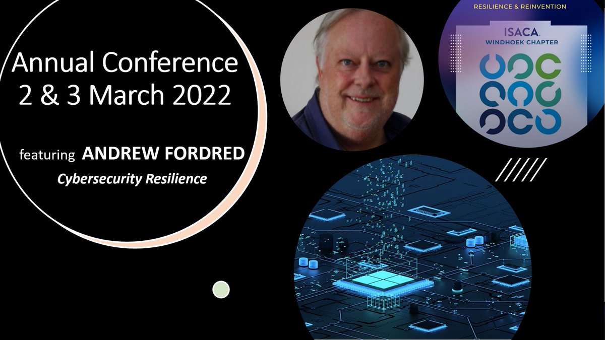 marilizevs's tweet image. #ISACACon #Windhoek #Annual #Conference
2 - 3 March 2022
#ResilienceReinvention
#Virtual 

Registration link:
isaca.org.na/2022conference 

Earn *12 CPE* credits