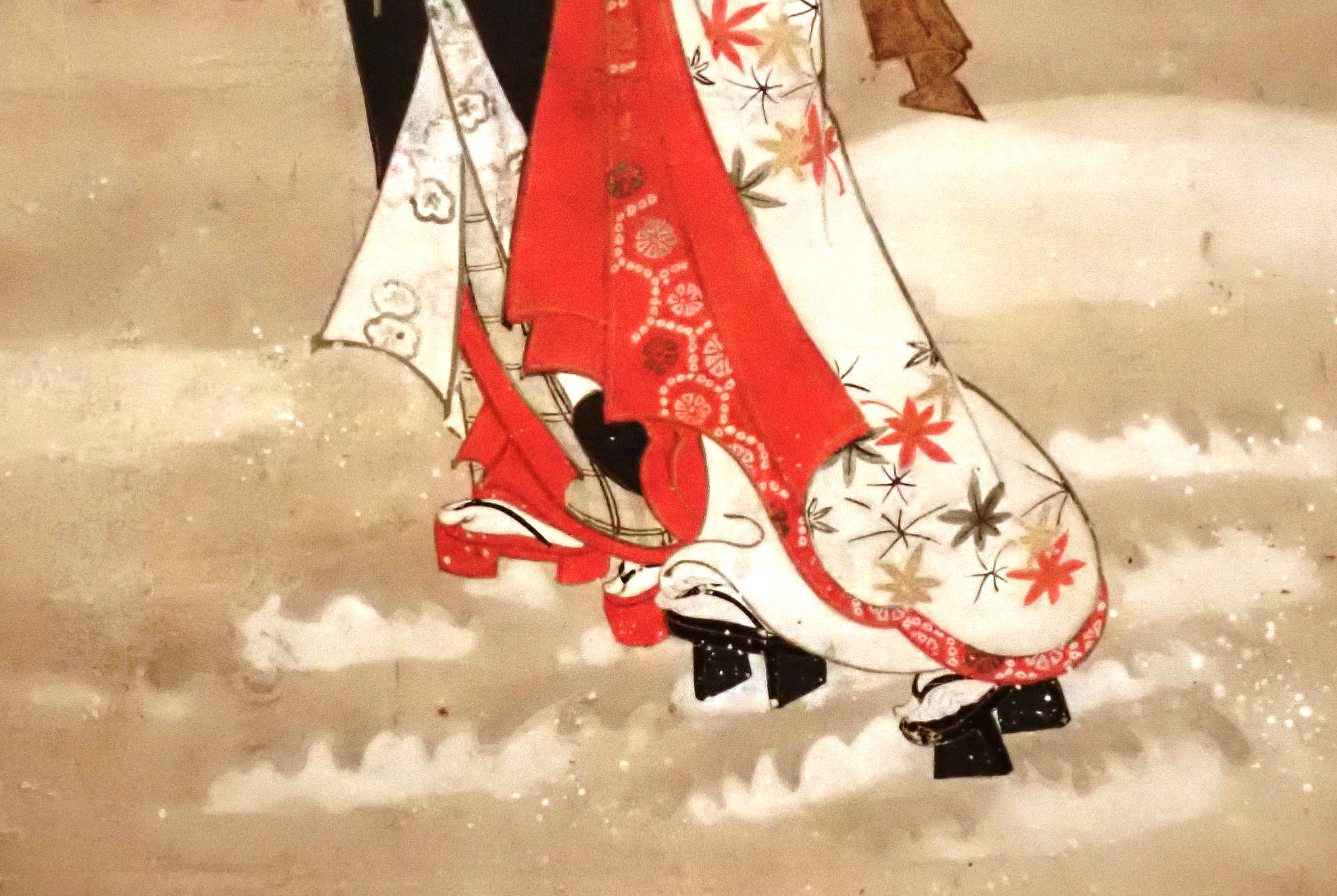 りくのこういち パステル画「雪ふらしの家(ZE348) 蓮井巴水：月島の雪月島の雪（販売済み） – Egenolf Gallery