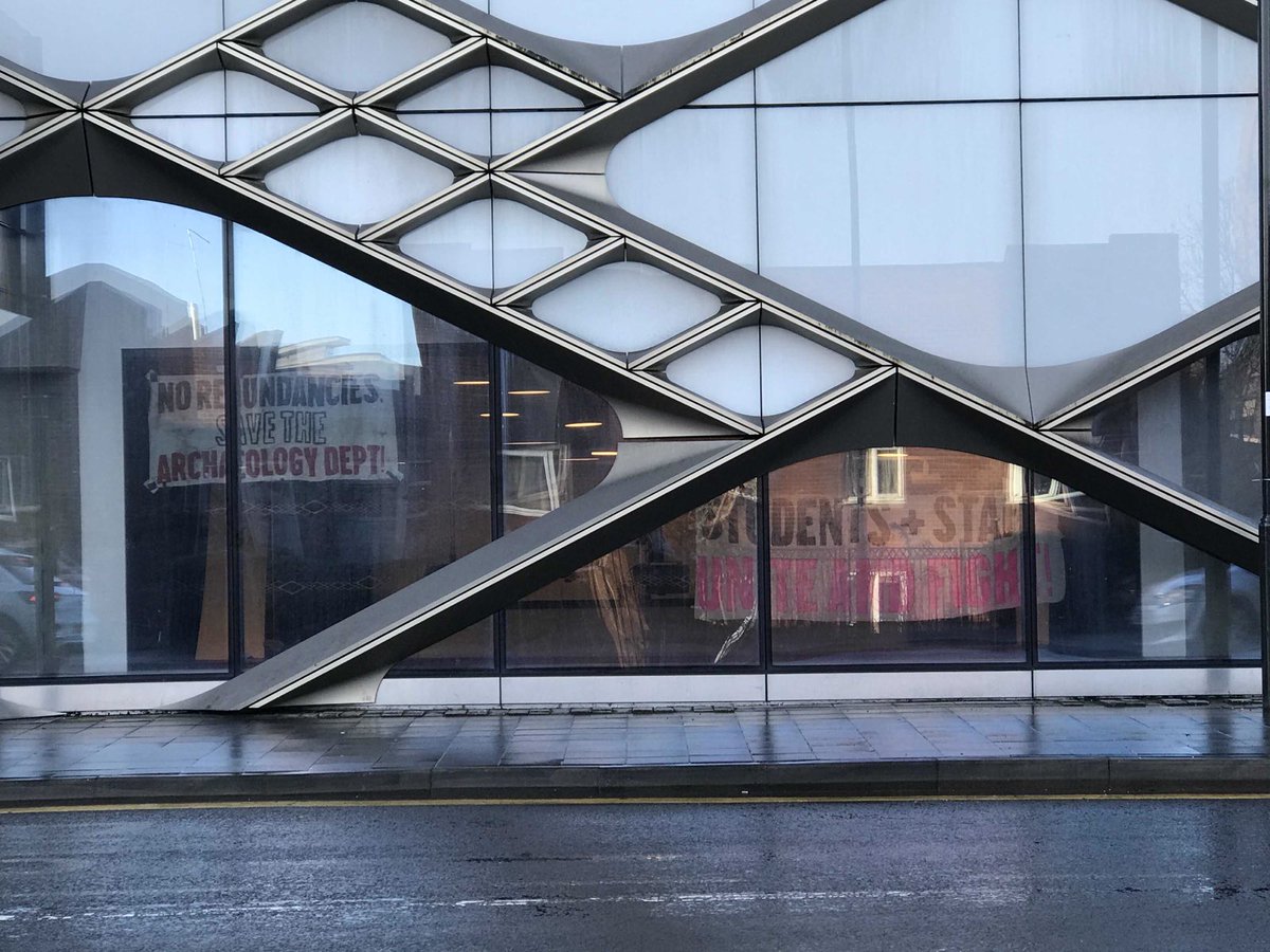 sheffaction's tweet photo. ๐จ WE HAVE OCCUPIED THE DIAMOND!
Four fights, four buildings!
We also currently hold Jessop West, Hicks & the Arts Tower to demand the University:
๐ Supports the UCU's demands
๐ Does not close Archaeology
#OneOfUsAllOfUs
#SaveSheffieldArchaeology https://t.co/UrAXIGjpv8