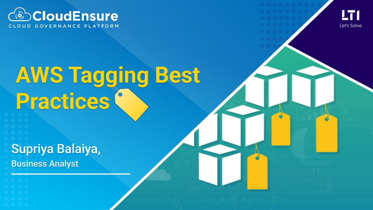 CloudEnsure's tweet photo. An efficient tagging process enables organizations to achieve optimized costs and manage resources. Here are some best practices for AWS Tagging. https://t.co/oyzWBySEs3
#aws #awstags #awstagging #bestpractices https://t.co/26EnBLZflI