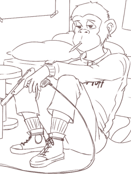 Finishing upcoming piece for the <a href="/StonedApeCrew/">Stoned Ape Crew</a> 
Who's a 90's kid in here ? 🕹️ $PUFF $PUFF

Auction this Friday ♥️