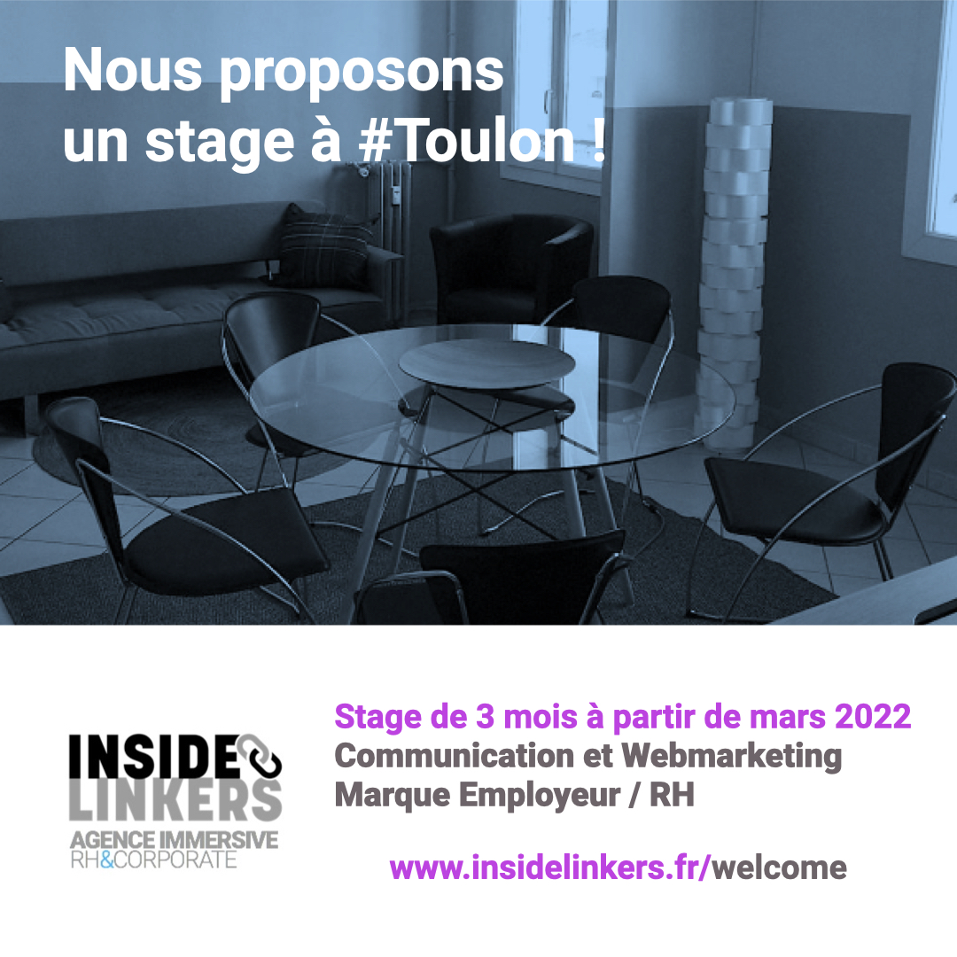 insidelinkers's tweet image. Inside Linkers propose à #toulon #Stage #Communication #webmarketing RH et Marque Employeur (3 mois)  smrtr.io/85CwW #marqueemployeur #recrutement #var #agencedecommunication