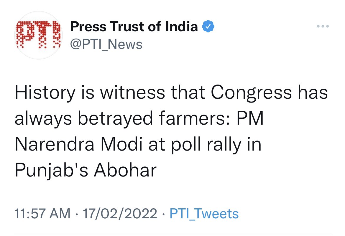 Says the man who made farmers sit on road for more than an year!

Whose police brutally beat them,cut the water supply &food supply!

Who was responsible for the death of 700 plus farmers & asked did they die for me?

Tried everything possible & recalled #FarmBills to get votes!