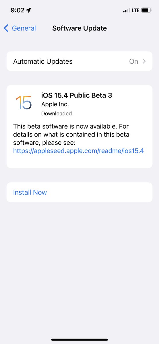 RaghavTechie's tweet image. Apple releases iOS 15.4 public beta 3.

#iOS154Beta3