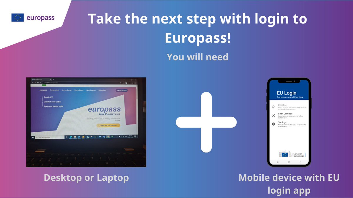 You'll need one extra step to login to your #Europass from March 2022! Follow the guidelines below and choose the best way to keep your data safe 🔐
👉 europa.eu/europass/en/tw…