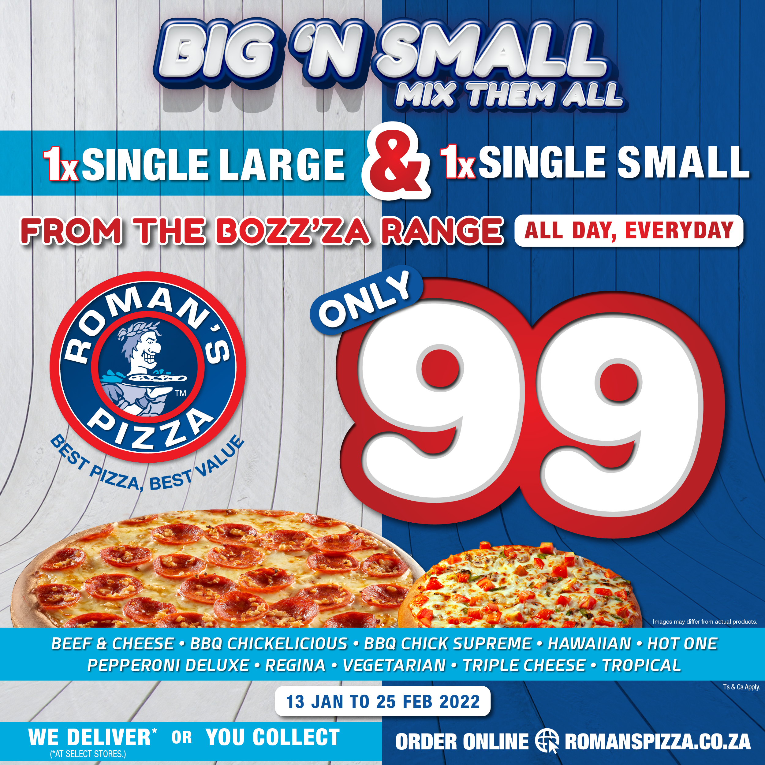 Romans sale pizza specials