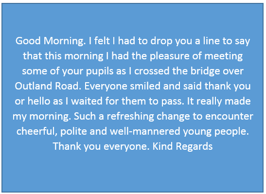 Loved this email from a member of the public about our Year 6 pupils out on their trip yesterday.  So proud of them all!  Mrs H <a href="/GreenshawTrust/">Greenshaw Learning Trust</a> <a href="/samhunterHT/">Sam Hunter</a>