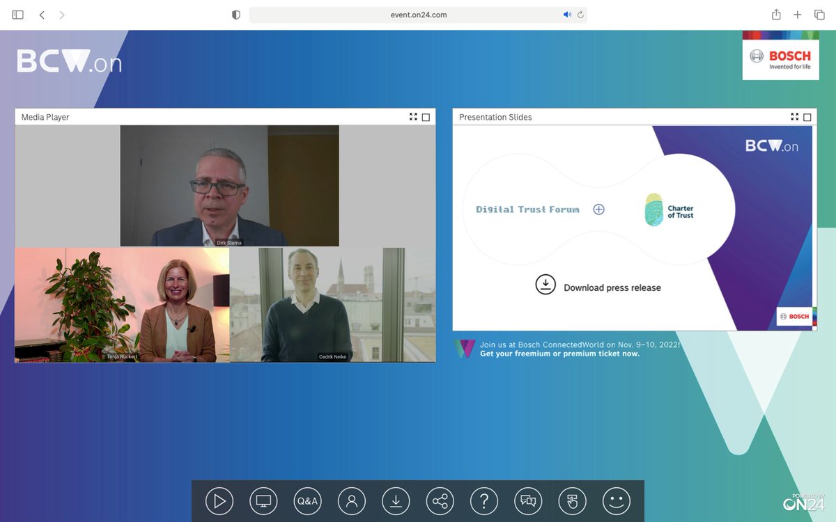 The main takeaway of yesterday’s #BCWon session: connecting the physical with the digital world requires new business models, co-innovation &amp; digital trust. Thanks to <a href="/NeikeCedrik/">Cedrik Neike</a>, <a href="/NataliaOropezaG/">Natalia Oropeza</a>, Christoph Peylo &amp; <a href="/dirkslama/">Dirk Slama</a> for this insightful session. bit.ly/350JbA4
