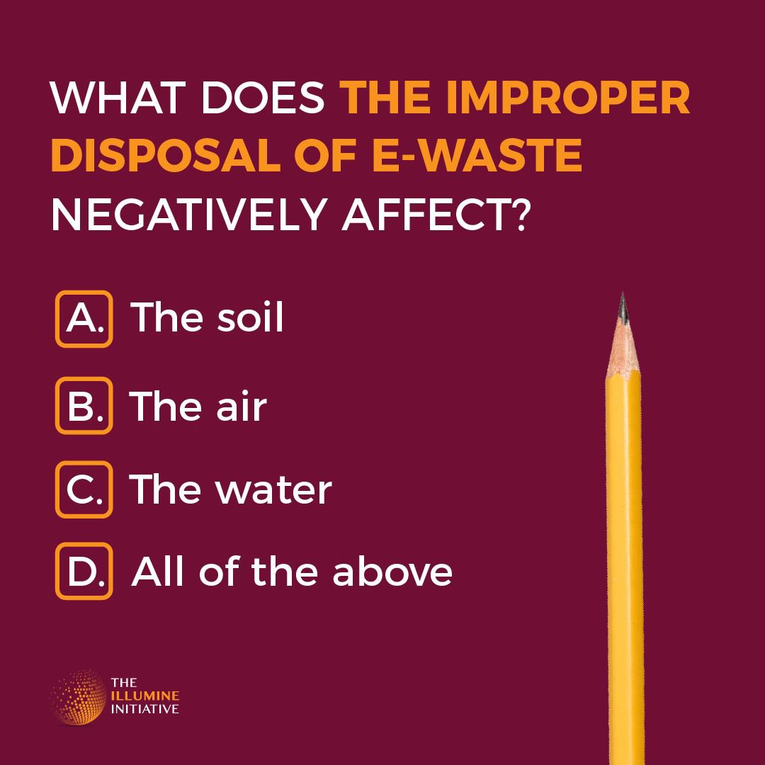 What does the improper disposal of e-waste negatively affect?

➡️ Share your answer in the comments section.

To learn more about the e-waste challenge, visit: Link in bio

#TiiWorld #TiiWorldJo