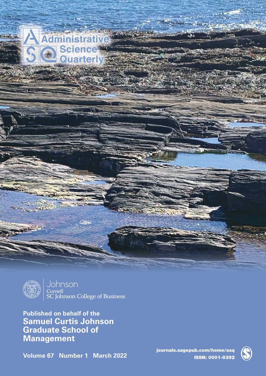 The March 2022 issue of ASQ is now available online! This thread features each article in the issue. First, we offer our sincere thanks to ASQ associate editor <a href="/Pratt_MG/">Michael G Pratt</a> for sharing this gorgeous photo for the issue’s cover.
journals.sagepub.com/toc/asqa/67/1