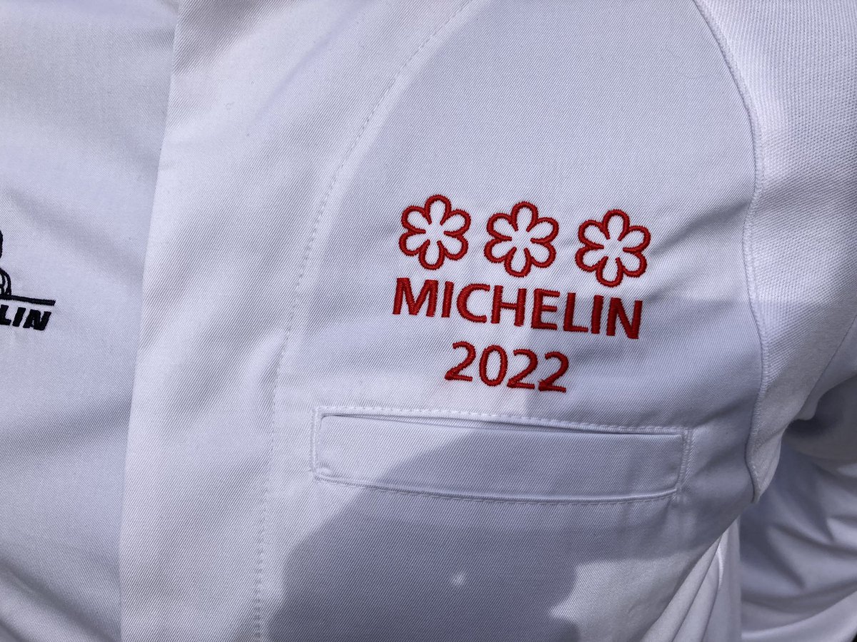 RogerJ_01's tweet photo. Great to share the celebrations in Cartmel with @simon_rogan and his  @lenclume team after they are awarded ⭐️⭐️⭐️ by @MichelinGuideUK. More @BBCNWT at 1830. https://t.co/YBI2I7rDzG