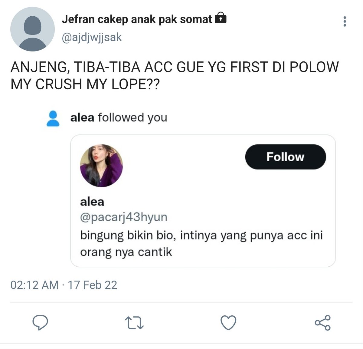 sweetykisse's tweet photo. Gara-gara di follow sama crush

— Na Jaemin few tweets au 
© gfdoyoungu https://t.co/mHbKUHetkf