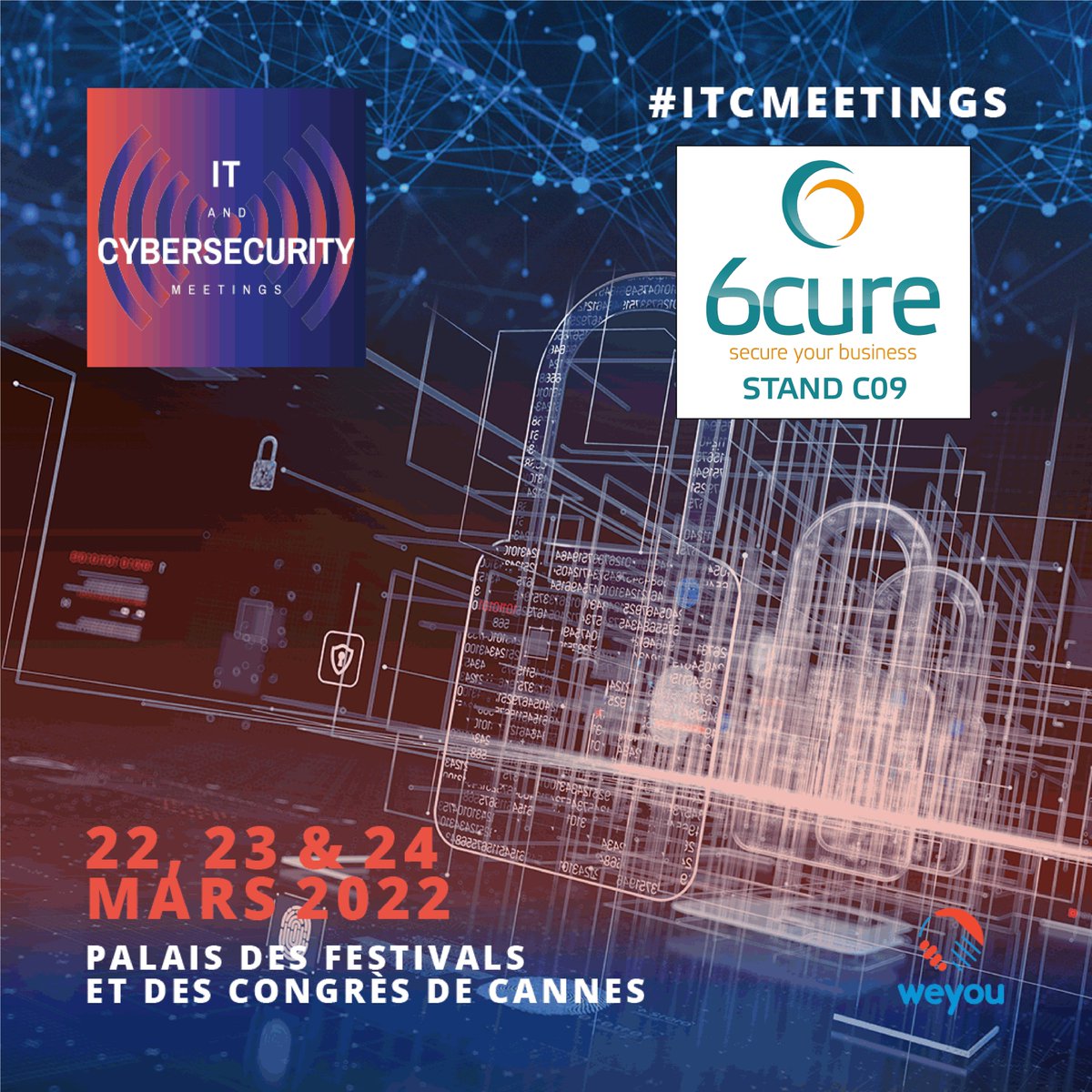 [SALON] Le 1er event de l'année arrive à grands pas ! 👣
L'équipe 6cure se prépare pour vous rencontrer à l'occasion de l'<a href="/ITCMeetings/">IT & Cybersecurity Meetings</a> à Cannes🚩
📆 Rendez-vous du 22 au 24 mars 2022 pour parler #cybersécurité, #DDoS, #DNS !

🙋Vous souhaitez participer ?👉visitor.weyou-group.com/it-meetings/20…
