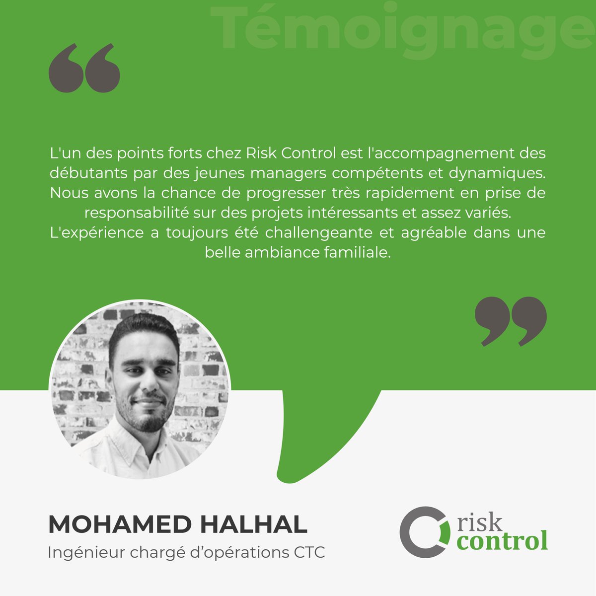 RiskControl11's tweet photo. #TeamTalks

Mohammed HALHAL nous partage aujourd’hui son expérience chez RISK CONTROL SAS en tant que Chargé d'Opérations !

Envie de faire partie de l'aventure ? Rejoignez nos équipes !
#testimonial #teamappreciation #témoignage https://t.co/hltY5wafhB