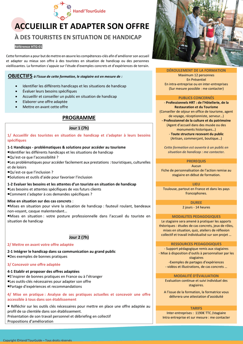 ❓🤔 Comment : Accueillir et adapter son offre à des touristes en situation de #handicap
Une question que l'on pose souvent à <a href="/handi_tourguide/">Handi'TourGuide</a>  
👁️Elle vous partage son expérience de terrain à travers cette #formation. +info👉handitourguide.com
#tourisme #inclusion #culture