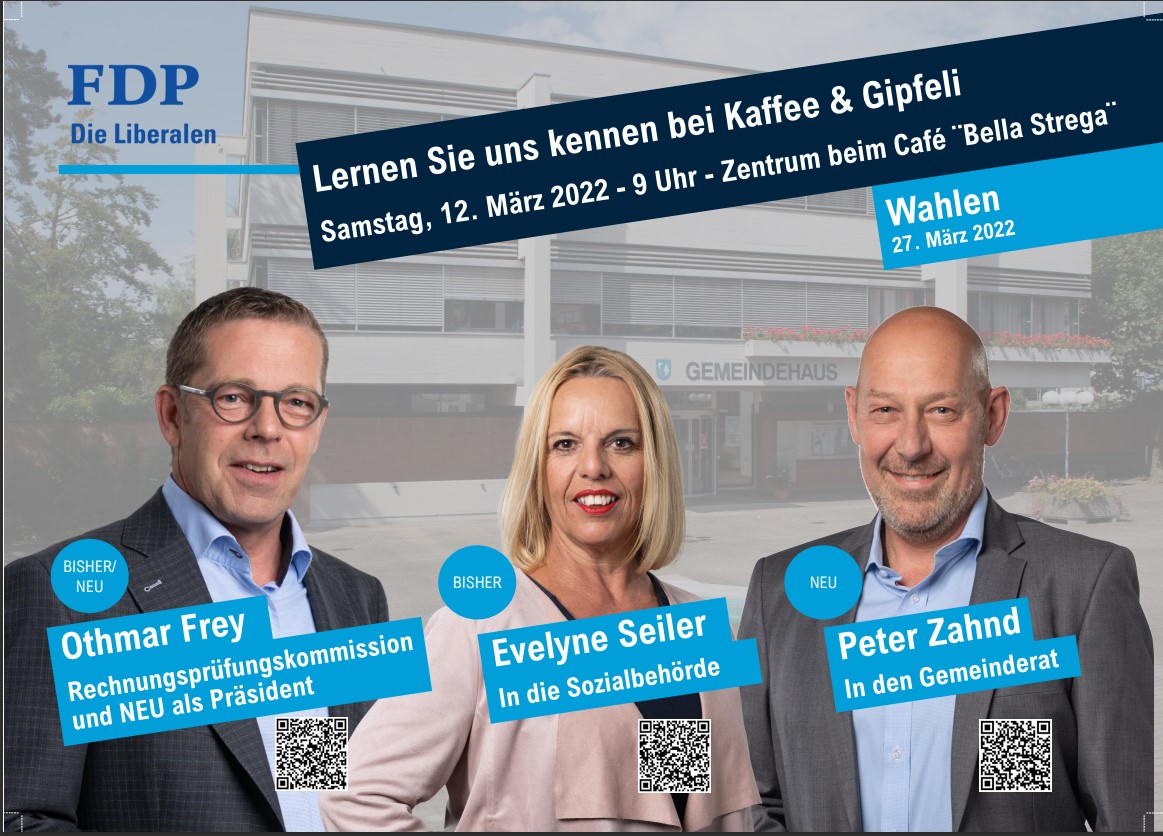 FDP_Engstringen's tweet photo. Wählen Sie unsere sympathischen hervorragenden Kandidierenden!
Danke.
Norman Beusch
Ortsparteipräsident
FDP Oberengstringen https://t.co/1EgeP23hXJ