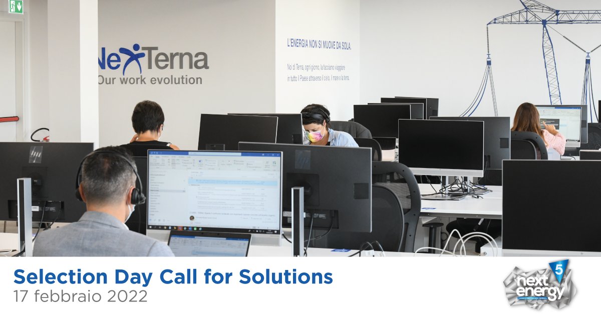 TernaSpA's tweet image. Il nostro programma #NextEnergy5 prosegue con il #SelectionDay della #CallforSolutions. 
9 startup innovative presenteranno le loro idee davanti a una giuria. Ma chi passerà alla fase di #ProofofConcept? #Staytuned e in bocca al lupo!