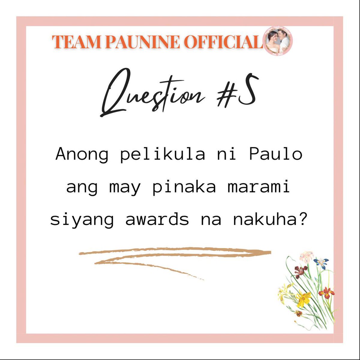 OfficialPauNine's tweet photo. #KiligMatchWithPauNine

Fifth Question: https://t.co/5dSJEJISeH