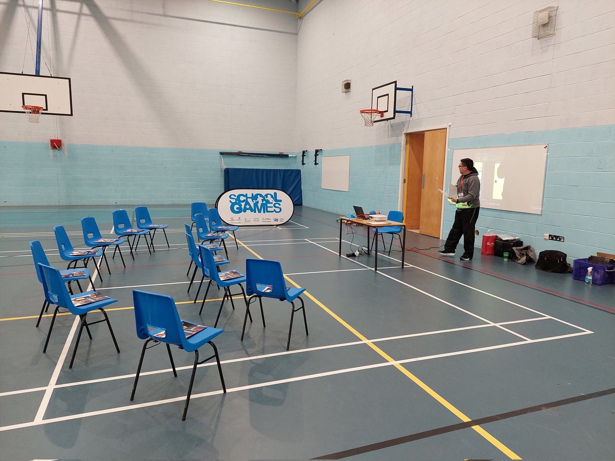 Already to go for this morning session of <a href="/_UKCoaching/">UK Coaching</a> Coaching Children 5-12 The Next Generation with the <a href="/PriestleySport/">Sport Priestley</a> students. Thanks to @ActiveCheshire for the help and support in developing the students employability skills 
#employability #coaching