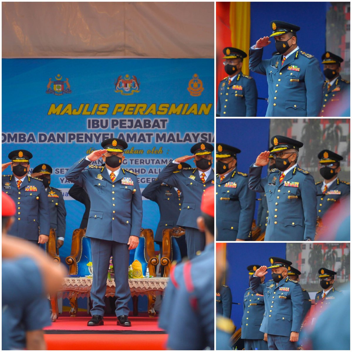 KP_bombaJBPM's tweet photo. 8.2.2022 Setinggi-tinggi penghargaan dan terima kasih di atas perkenan TYT Tun Seri Setia (Dr.) Haji Mohd Ali bin Mohd Rustam, Yang di-Pertua Negeri Melaka menyempurnakan Perasmian Ibu Pejabat JBPM Negeri Melaka hari ini. https://t.co/PlUfb5Yeif