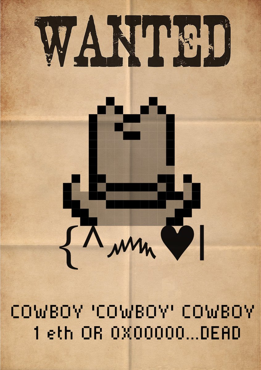 AnksyRgb's tweet photo. Not many NFTs get strung up. Time's runnin out for 'Cowboy'

#ToonNFT #Chaninfaces
https://t.co/m21xKEQC7I https://t.co/VVtW3Ad0T9