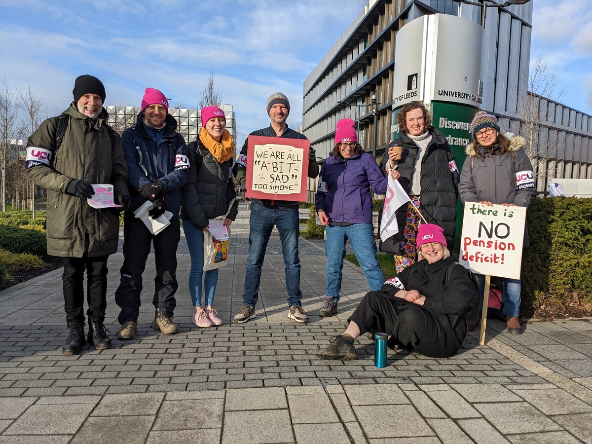 We're all “a bit sad” that University of Leeds isn't defending our pensions. #UCUstrike