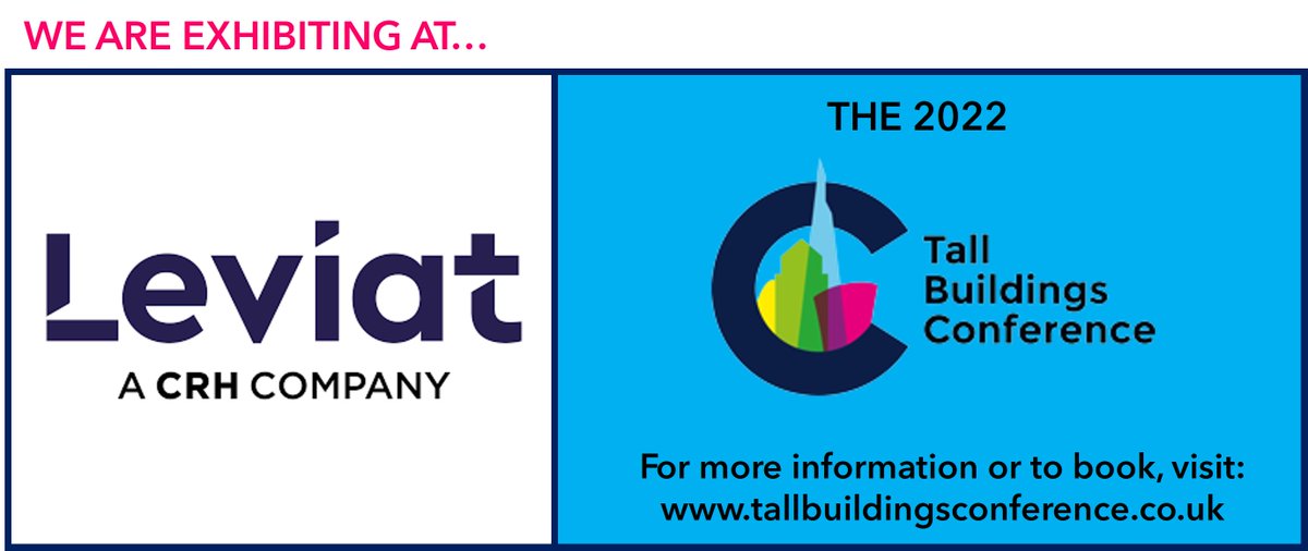 Top designers and creators of engineered products and innovative construction solutions, @Leviat_UK will be exhibiting at #TallBuildings Conference 2022! For more information or to book your ticket, visit: tallbuildingsconference.co.uk