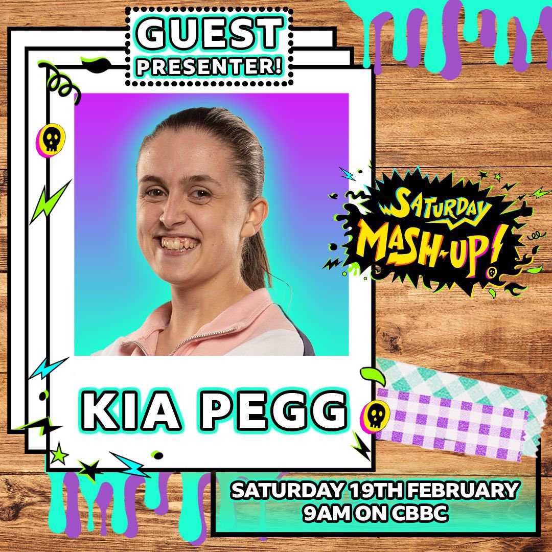 cbbc's tweet photo. 📣 Announcement 📣 

@kiapegg and @bbcstrictly’s @Mr_NJones are guest presenting Saturday Mash-Up this weekend, taking over from @JoeTasker and @HarpreetUK! 🥳🤩

🗓 Saturday 19th
⏰ 9am
📺 CBBC &amp; @BBCiPlayer https://t.co/pt4ZOsa5v8