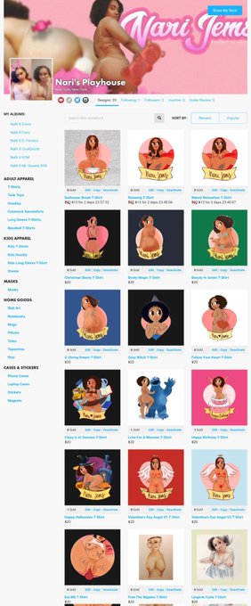 Here are ALL the design in my merch store if you would like ANY of these design get them now or live