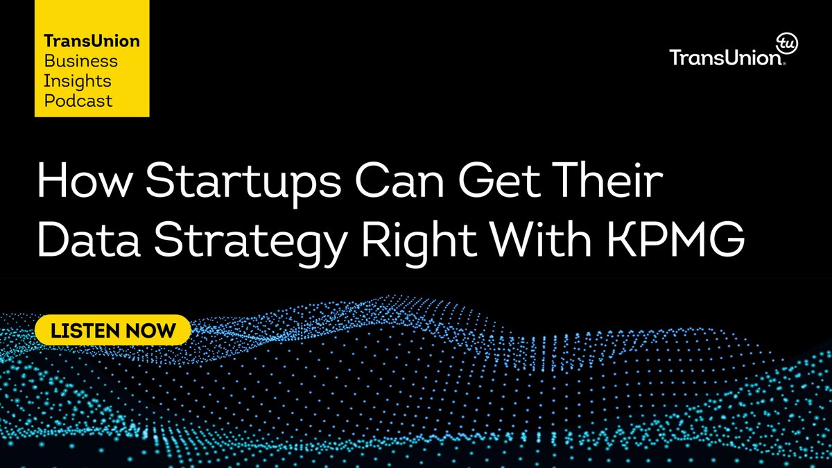 TransUnionUK's tweet photo. Hear from Dai Duong, a partner at KPMG, and Gareth Howell, Head of Data Solutions at TransUnion in the UK, on how startups can evolve their data strategy as they grow. Tune in to our latest podcast: https://t.co/Y9hZV45M7X #Startups #DataStrategy #FinTech https://t.co/vbIcjN3WsJ