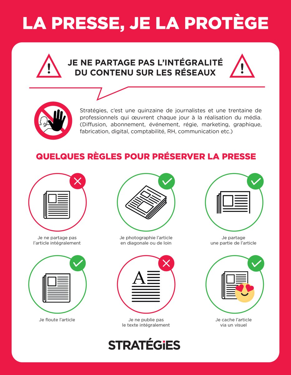 Voici quelques règles de sécurité pour préserver la presse 😊