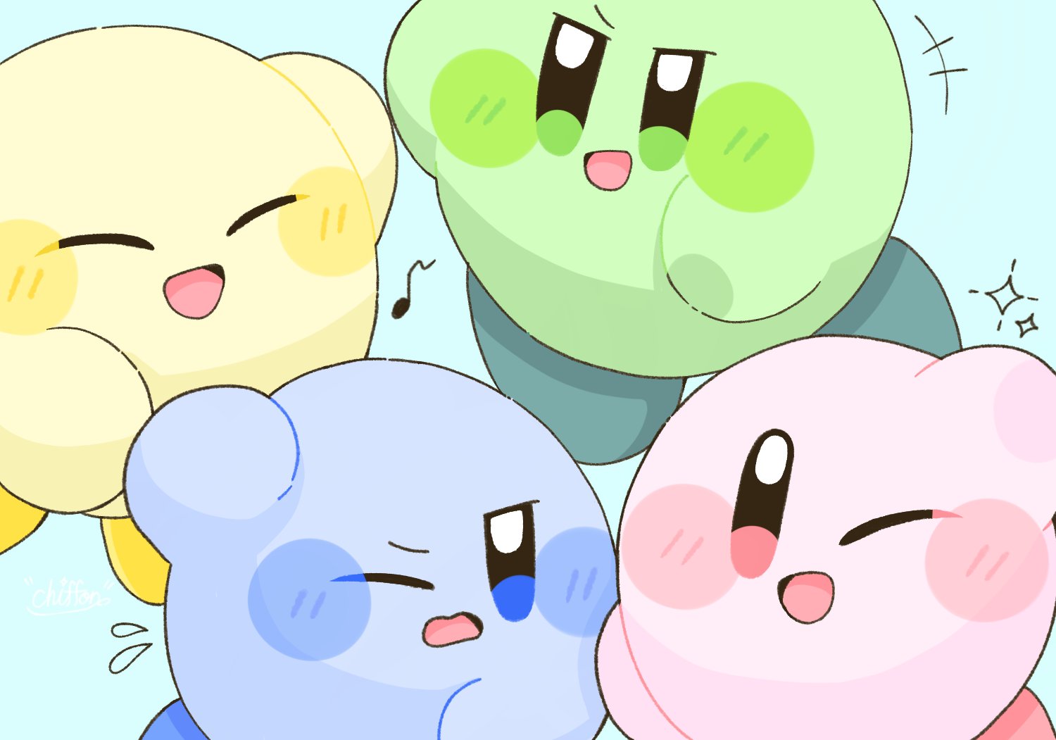 Cje へろー Rt Airi Chiffon 色違いのカービィたち カービィ Kirby カービィイラスト T Co Fkodtxgqkg Twitter