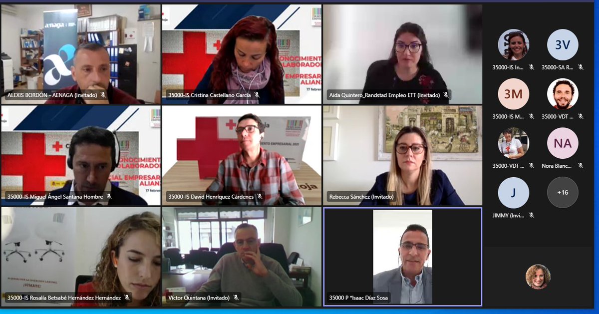 [#PlanEmpleoCruzRoja]
Iniciamos el acto de reconocimiento a las empresas colaboradoras en el proyecto #RetoSocialEmpresarial con la asistencia de las empresas y del presidente provincial de Cruz Roja Las Palmas.