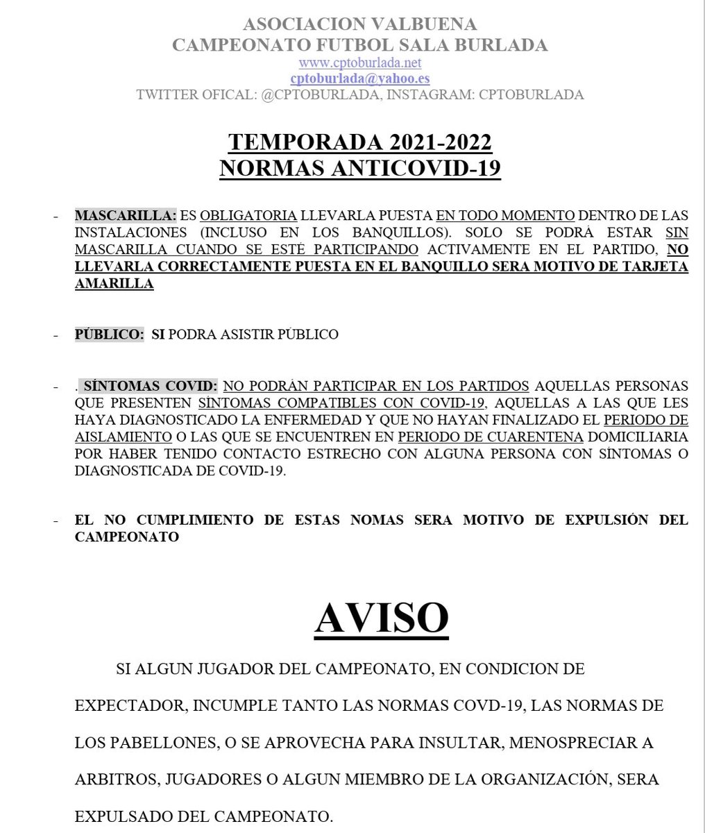 cptoburlada's tweet photo. Horarios y sanciones días 19 y 20 de febrero https://t.co/agZvco0GzT