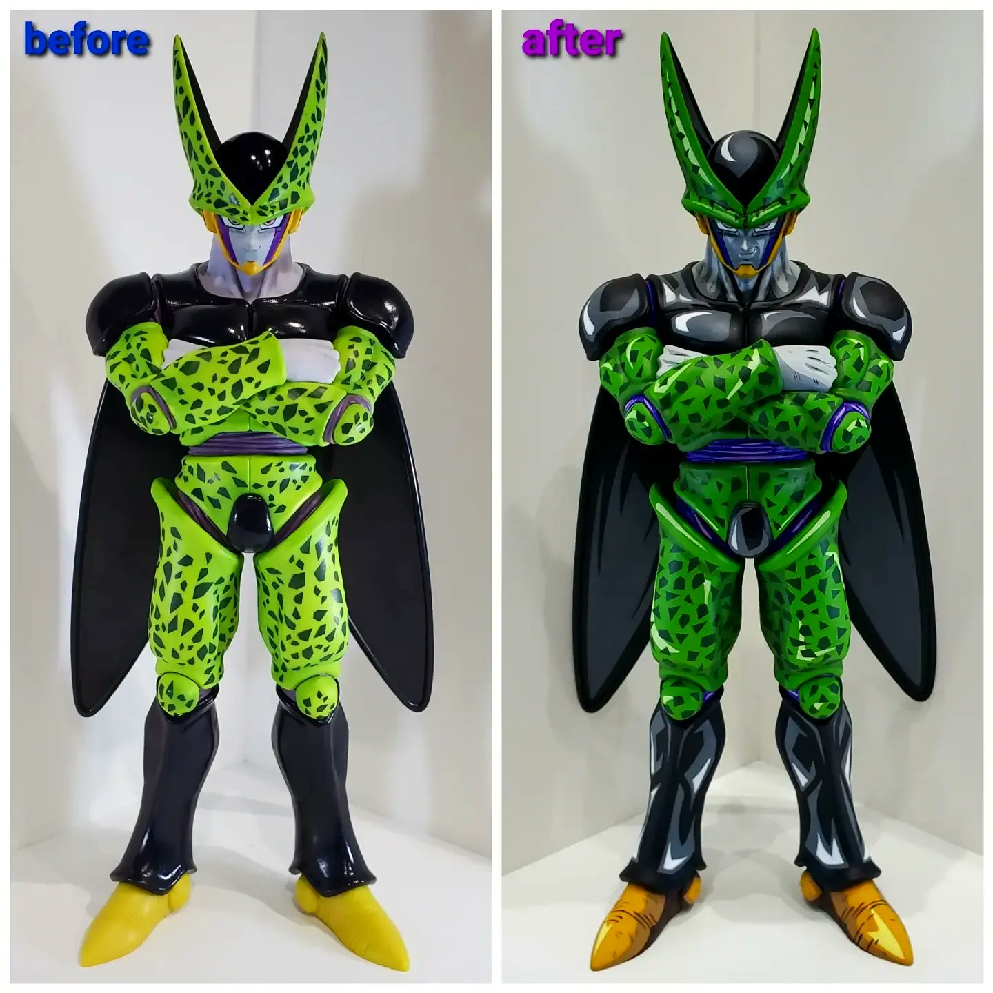ペイントルーム雅 みやび セル完全体ビフォーアフター 雅 みやび Miyabi ペイントルーム雅 Paintroommiyabi フィギュア リペイント リペイントフィギュア ドラゴンボールフィギュア ドラゴンボール ドラゴンボールz ドラゴンボール超