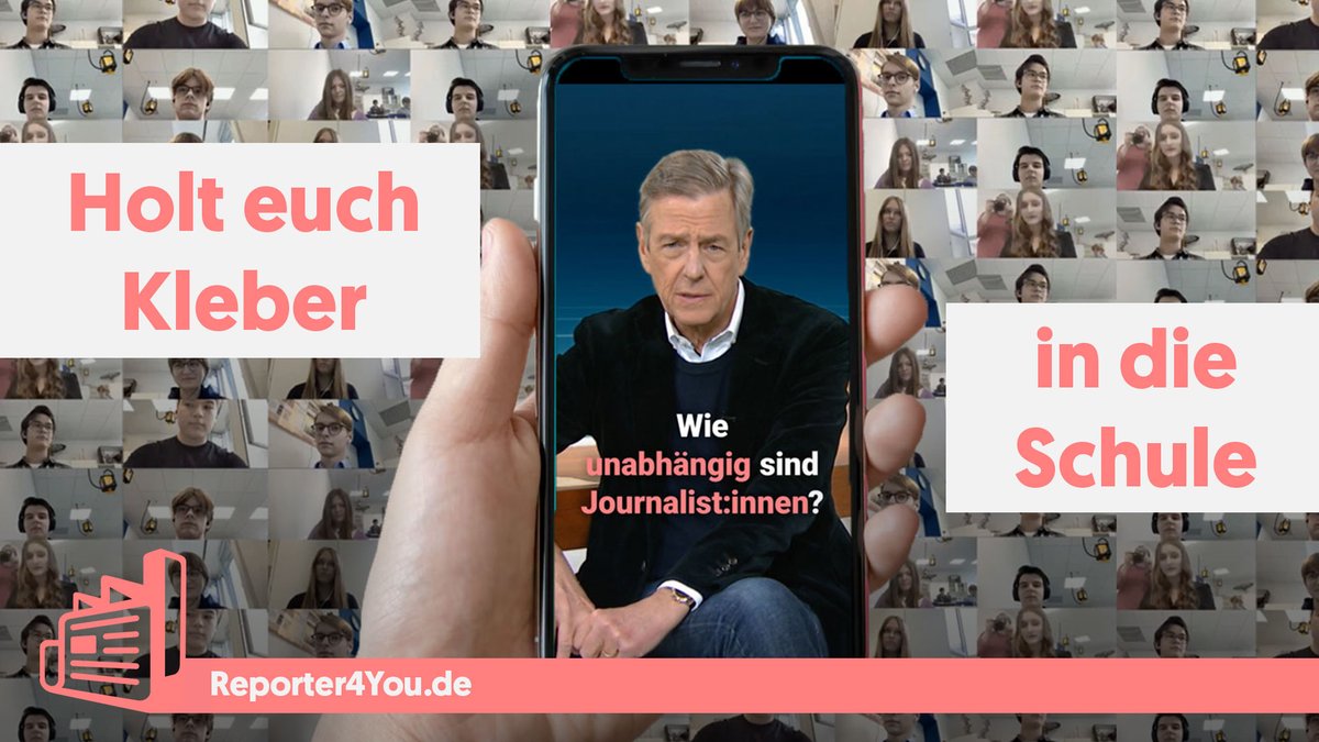 Was halten Sie von staatlich gelenkten Medien? <a href="/ClausKleber/">Claus Kleber</a> beantwortet Schüler:innenfragen rund um den Journalismus: Mit unserem Schulprojekt reporter4you.de kommt er auch an eure Schule.
#twlz #twitterlehrerzimmer #medienkompetenz