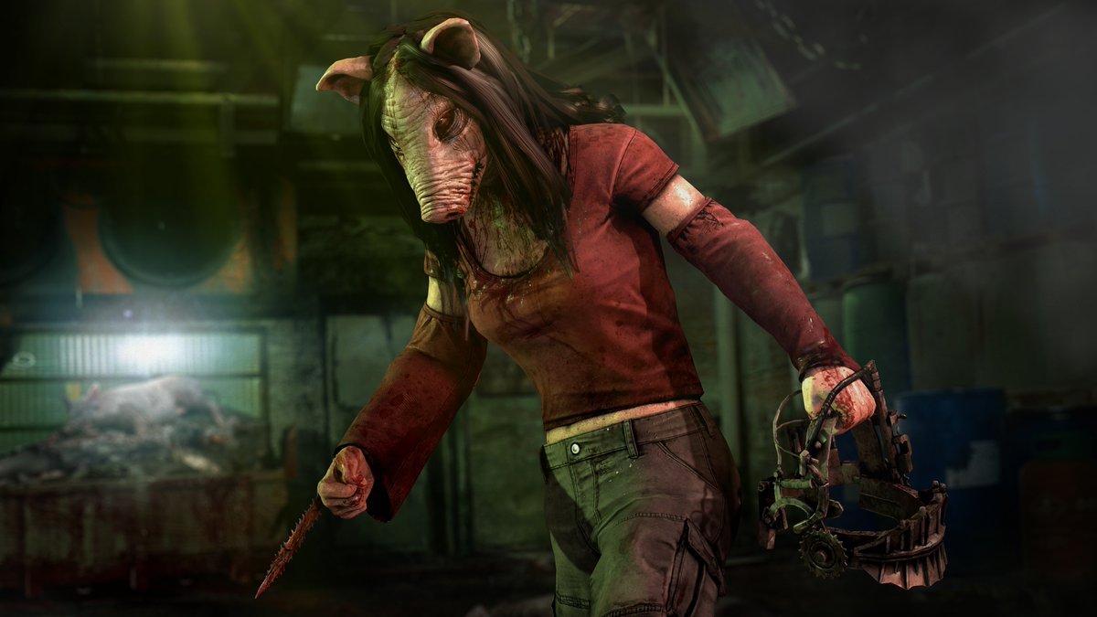 HORRORGIRLZ's tweet photo. ... amanda young "the pig" from dead by daylight! https://t.co/VPtmfZvNil