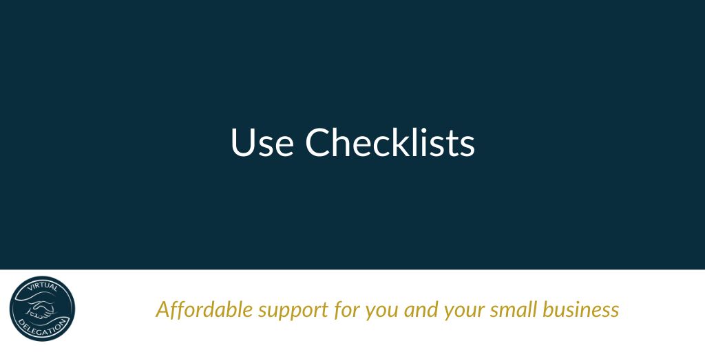 For repetitive tasks, I use a checklist and then I never forget a task and I can tick the checklist off as I complete the tasks.

#SmallBiz #virtualassistant #organised