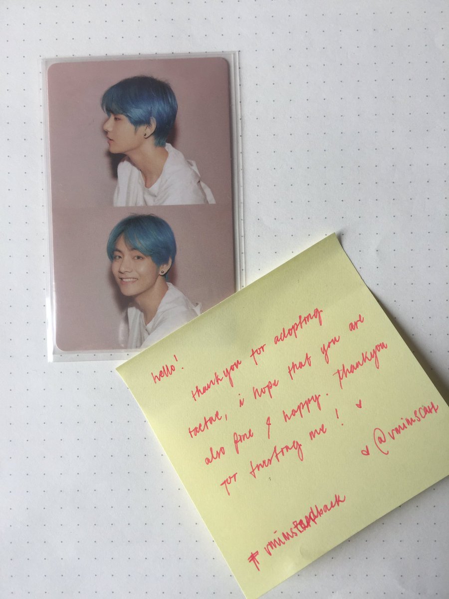 papelsforel's tweet photo. π
β blueberry taetae is home π thank you for offering the last pc for my motsp agenda and for packing him safely !! π @vmimscart
#vmimsfeedback https://t.co/3VTUOqiqWi