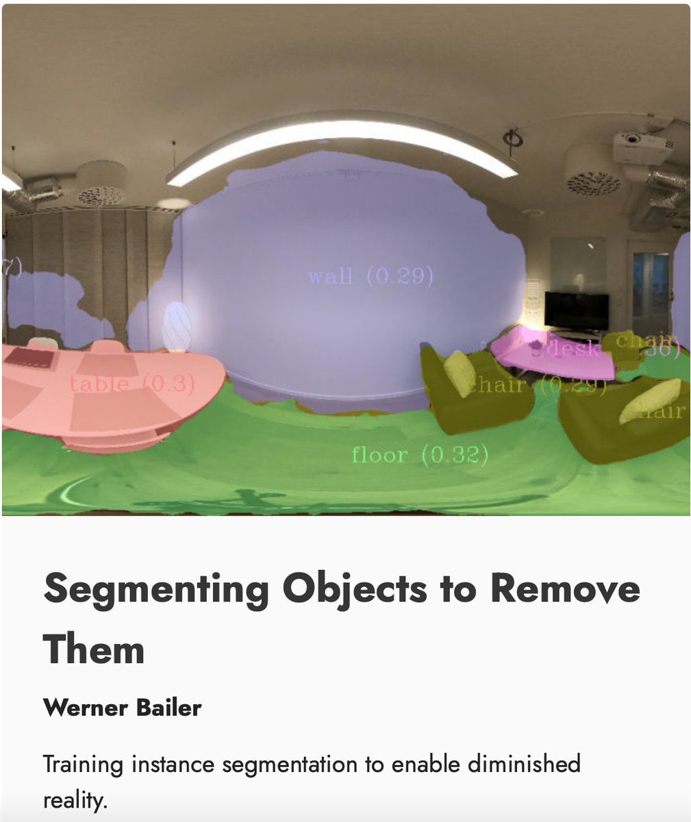 AtlantisAR's tweet photo. A challenge for all machine learning tasks is the availability of training data. Also for segmenting instances on panoramic images. Werner Bailer analysed this: https://t.co/zAnQOdr88M
#AR #DR #InstanceSegmentation #DiminishedReality #digitalbusiness #VR #digitalfurniture #AI https://t.co/Zsj670skLb